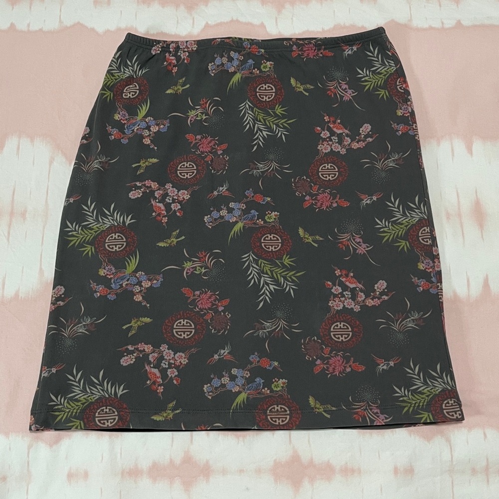 Vintage XOXO Asian Inspired Stretch Mini Skirt